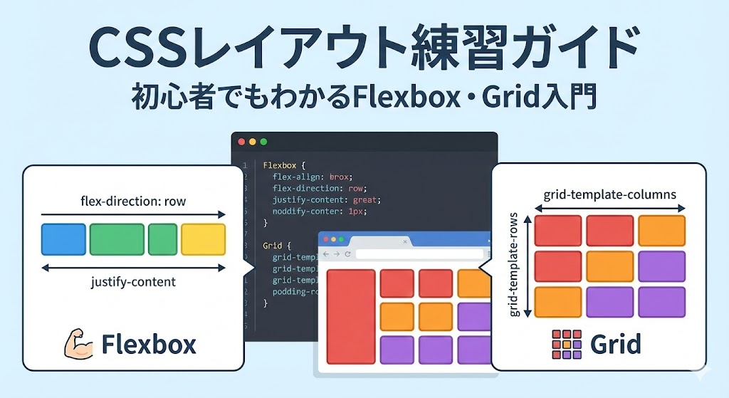 CSSレイアウト練習ガイド｜初心者でもわかるFlexbox・Grid入門