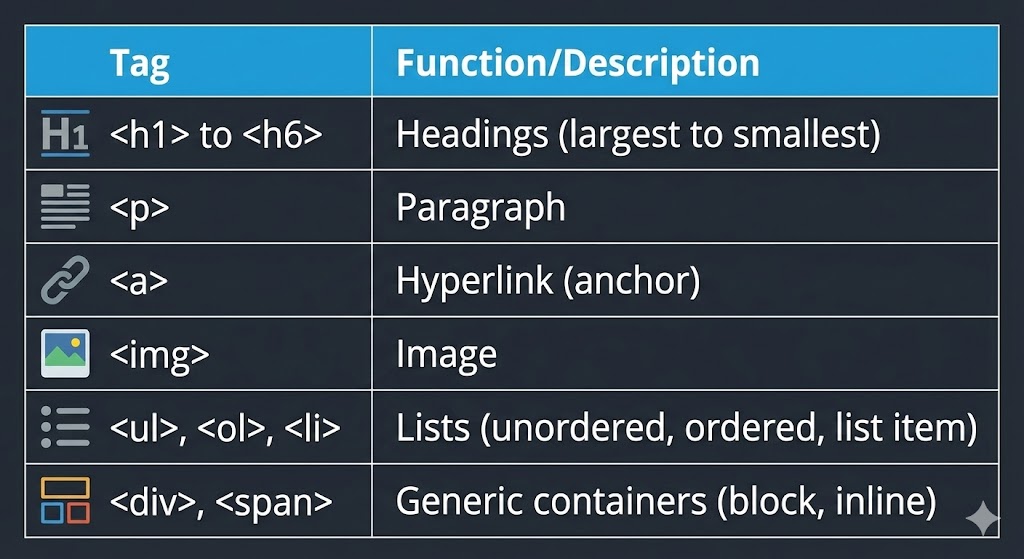よく使うHTML基本タグ