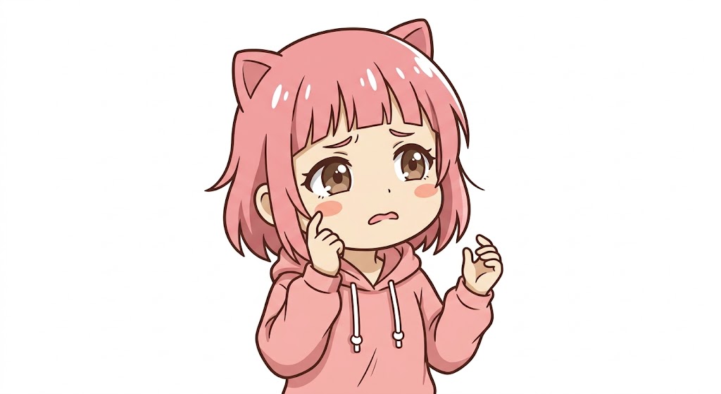疑問を持つ女の子